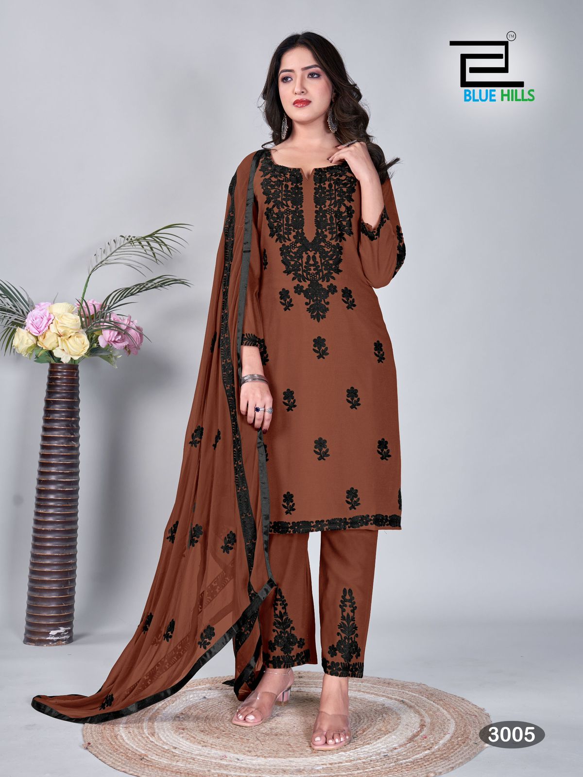 Black Bunny Vol 3 By Blue Hills Thread Work Rayon Designer Kurtis With Bottom Dupatta Wholesale Online
